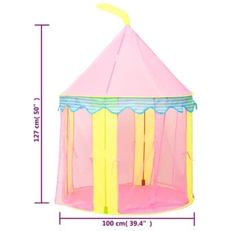 Kinderspeeltent met 250 ballen 100x100x127 cm roze 12