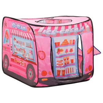 Kinderspeeltent met 250 ballen 70x112x70 cm roze 4