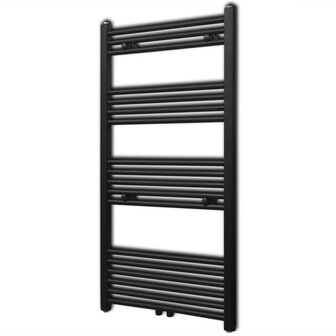 Radiator / handdoekenrek recht 600x1160 mm zwart 1