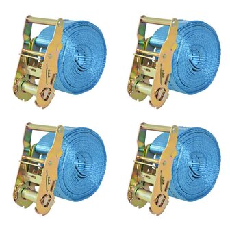 Spanbanden 2 ton 6mx38mm blauw 4 st 1