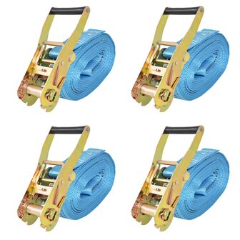 Spanbanden 4 ton 8mx50mm blauw 4 st 1
