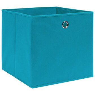 Opbergboxen 4 st 32x32x32 cm stof babyblauw 2