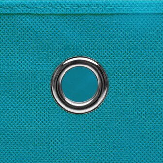 Opbergboxen 4 st 32x32x32 cm stof babyblauw 4