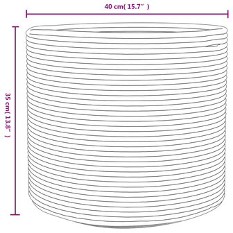 Opbergmand &Oslash; 40x35 cm katoen bruin en wit 9