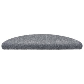 Trapmatten Zelfklevend 15 stuks 56x17x3 cm Lichtgrijs Halfrond 4