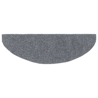 Trapmatten Zelfklevend 5 stuks 65x21x4 cm Lichtgrijs Halfrond Groot 5
