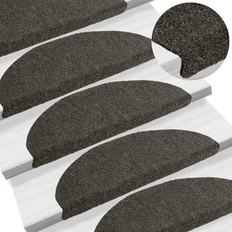 Trapmatten Zelfklevend 5 stuks 65x21x4 cm Antraciet Halfrond Groot 5