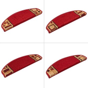 Trapmatten zelfklevend 5 st 65x21x4 cm rood 7