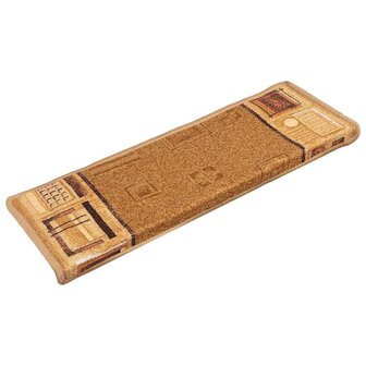 Trapmatten zelfklevend 5 st 65x21x4 cm beige 2