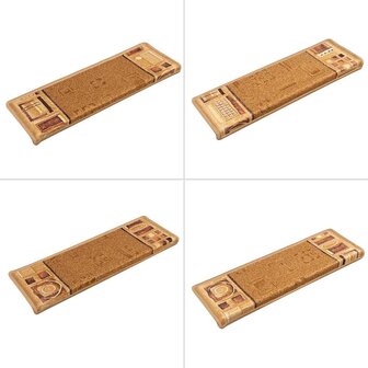 Trapmatten zelfklevend 5 st 65x21x4 cm beige 7