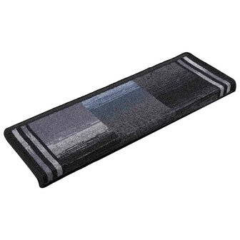 Trapmatten zelfklevend 5 st 65x21x4 cm zwart en grijs 2