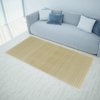 Tapijt rechthoekig 80x300 cm bamboe naturel 1
