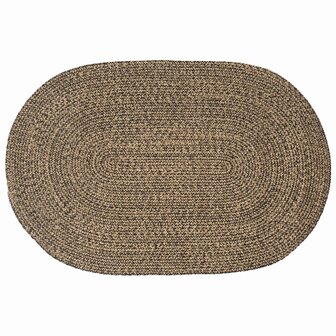 Vloerkleed Zwart 122 x 183 cm Jute 1