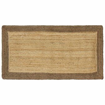 Vloerkleed Grijs 60 x 110 cm Jute 1
