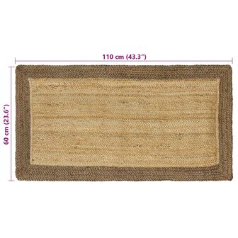 Vloerkleed Grijs 60 x 110 cm Jute 8
