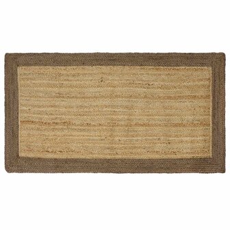 Vloerkleed Grijs 80 x 150 cm Jute 1
