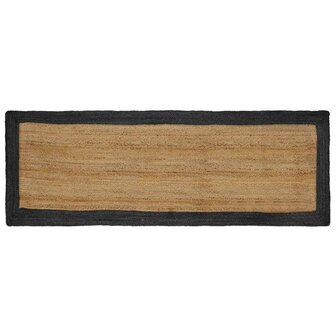 Vloerkleed Donkergrijs 80 x 250 cm Jute 1