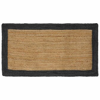 Vloerkleed Donkergrijs 100 x 200 cm Jute 1