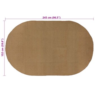 Vloerkleed Naturel 152 x 245 cm Jute 7