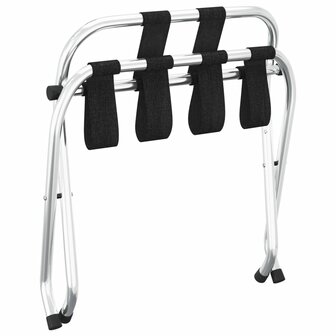 Bagagerek met rugleuning zilver 56x39x52cm 6