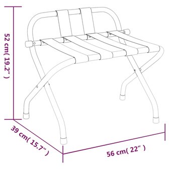 Bagagerek met rugleuning zilver 56x39x52cm 8
