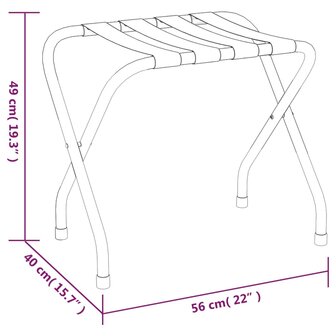 Bagagerek 56x40x49 cm zwart en zilver  7