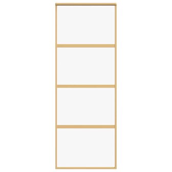 Schuifdeur 76x205 cm helder ESG-glas en aluminium goudkleurig 4