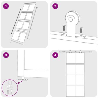Schuifdeur 90x205 cm helder ESG-glas en aluminium goudkleurig 8