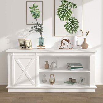 Ophangset voor minischuifdeur 183 cm koolstofstaal wit 1
