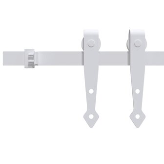 Ophangset voor minischuifdeur 183 cm koolstofstaal wit 3