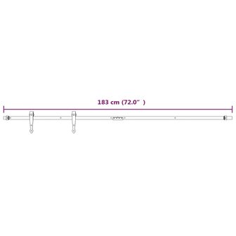 Ophangset voor minischuifdeur 183 cm koolstofstaal wit 6