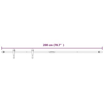 Ophangset voor minischuifdeur 200 cm koolstofstaal wit 6