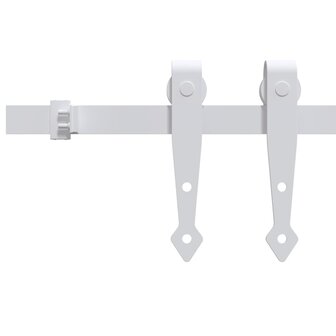 Ophangset voor minischuifdeur 122 cm koolstofstaal wit 3