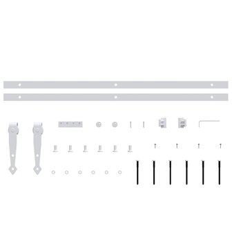 Ophangset voor minischuifdeur 122 cm koolstofstaal wit 4