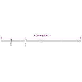 Ophangset voor minischuifdeur 122 cm koolstofstaal wit 6