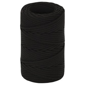 Werktouw 2 mm 100 m polyester zwart 2