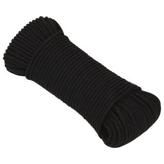 Werktouw 5 mm 50 m polyester zwart 2