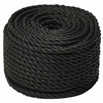 Werktouw 10 mm 50 m polypropeen zwart 2