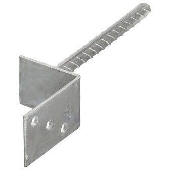 Grondankers 6 st 8x6x30 cm gegalvaniseerd staal zilverkleurig 2