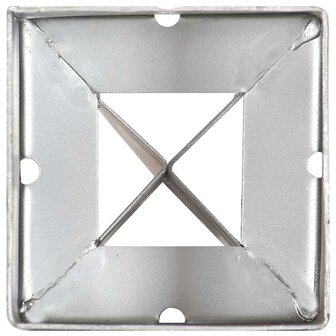 Grondpinnen 6 st 9x9x90 cm gegalvaniseerd staal zilverkleurig 5