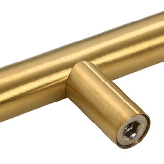 Handvatten 10 st 96 mm roestvrij staal goudkleurig 9