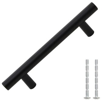 Handvatten 10 st 96 mm roestvrij staal zwart 3