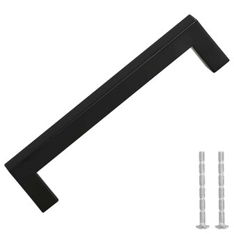 Handvatten 10 st 128 mm roestvrij staal zwart 3