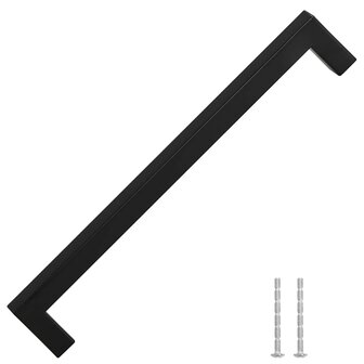 Handvatten 5 st 224 mm roestvrij staal zwart 3