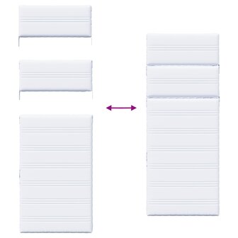 Uitschuifbaar Schuimmatras 80 x 200 cm Wit 12