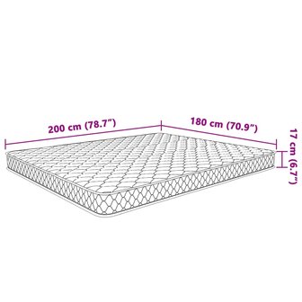 Matras 200x160x17 cm Zacht traagschuim 7