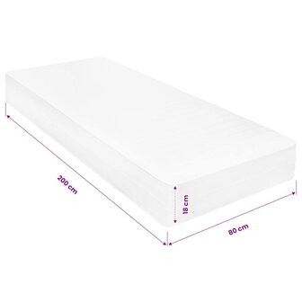Matras 18 cm visco-traagschuim 80x200 cm H2 11