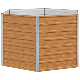 Verhoogd Tuinbed Licht Bruin 129 x 129 x 77 cm 7