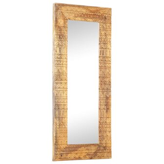 Spiegel handgesneden 110x50x2,5 cm massief mangohout 6