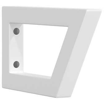 Wandbeugels voor wasbak 2 st trapezium staal wit 4